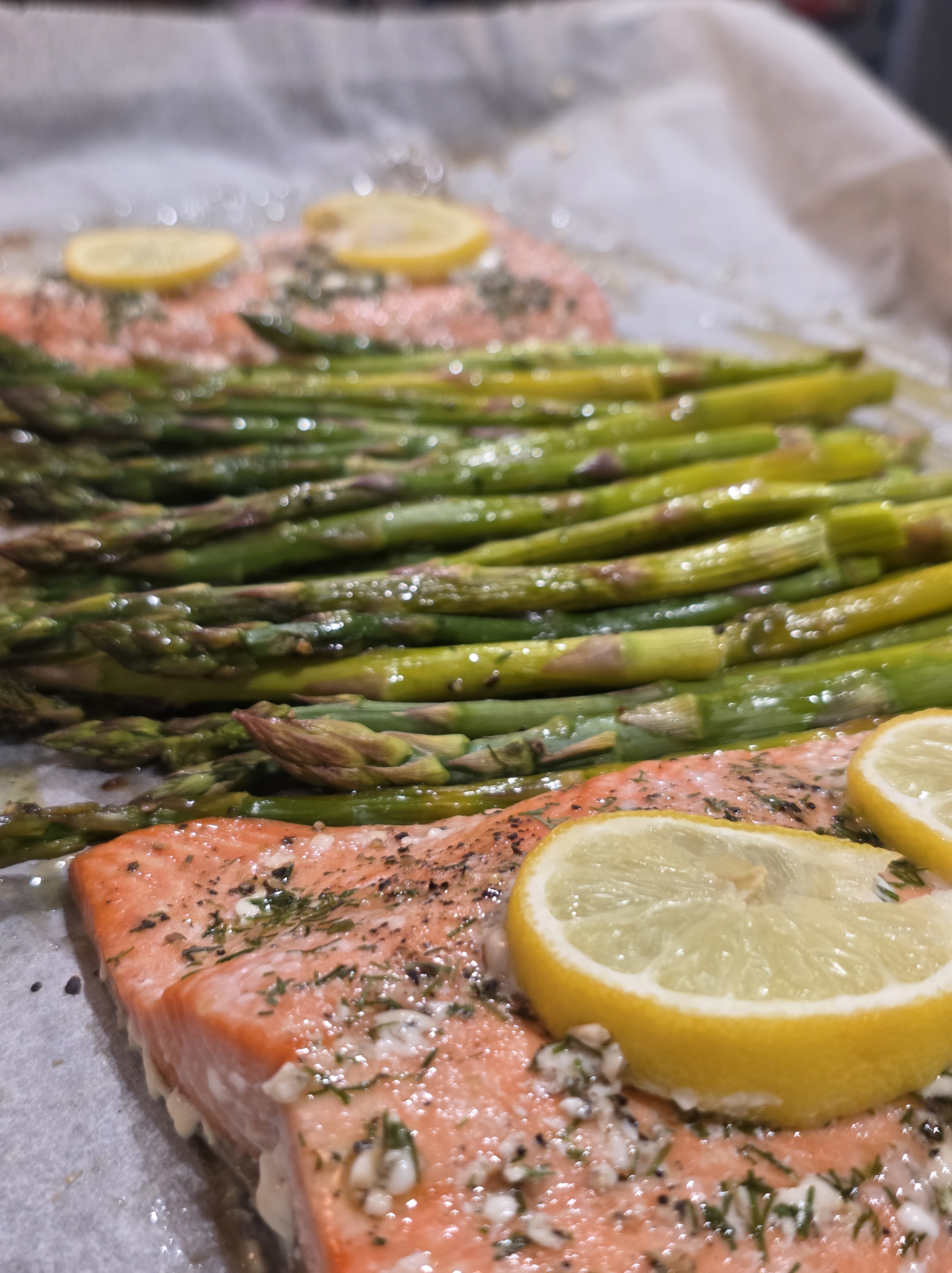 Sheet-Pan Salmon with Asparagus & Lemon Recipe